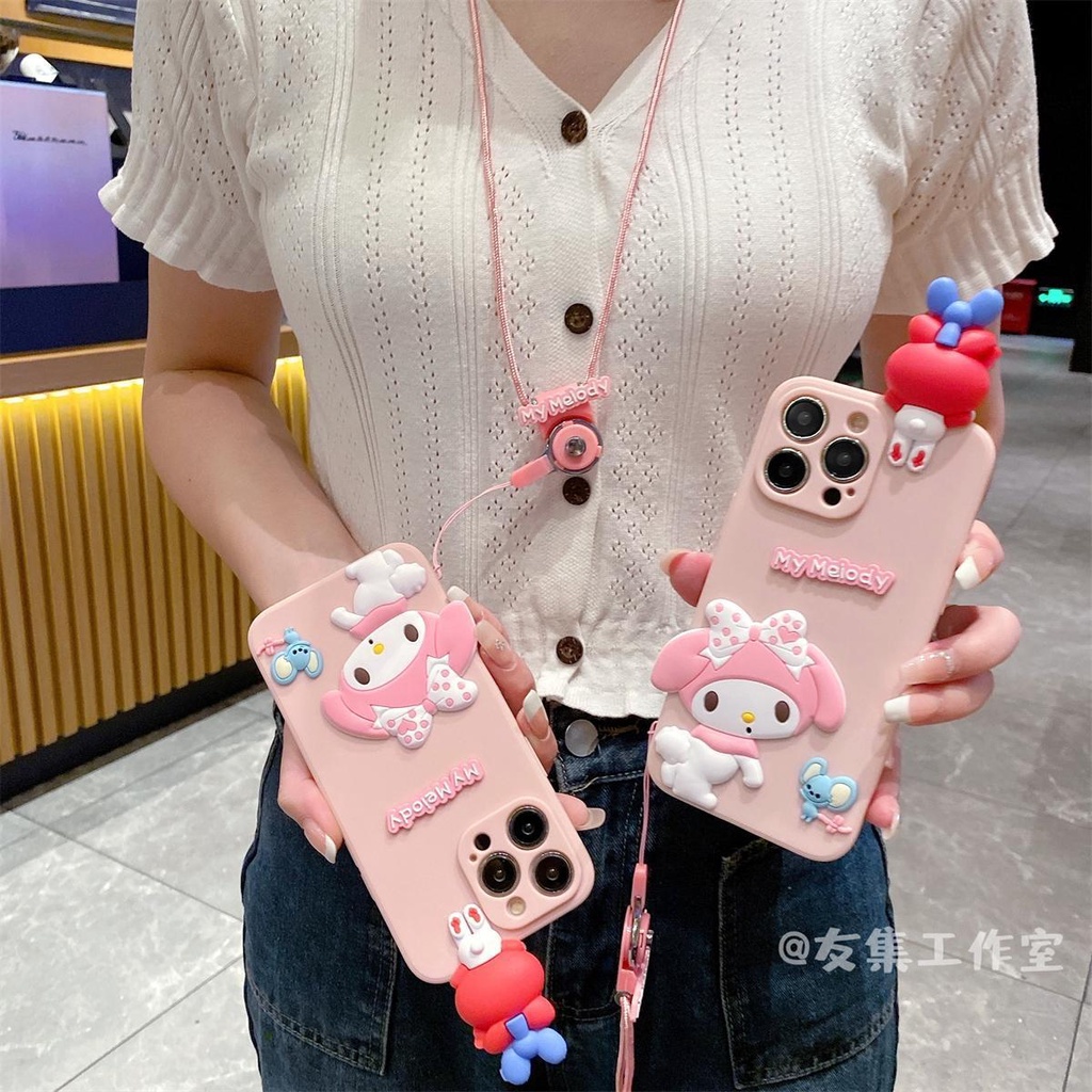 Sanrio My Melody ซิลิโคนนุ่มเคสโทรศัพท์สําหรับ Samsung Galaxy S25 S23 Ultra S24 S22 S21 S20 FE S10 S9 S8 Plus หมายเหตุ 20 Ultra 10 9 8