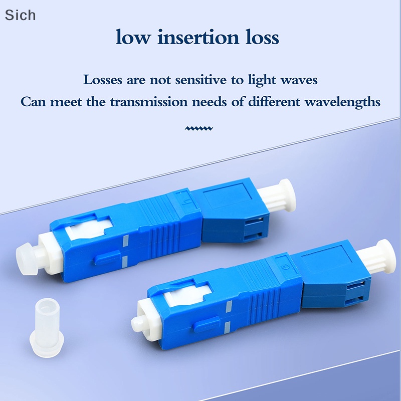 [Sich] Male To LC Female Single Mode Fiber Optic Hybrid Optical Adaptor Converter ใหม่