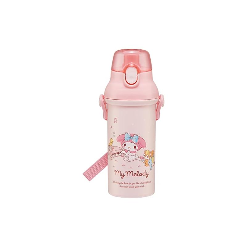 ขวดน้ําพลาสติก ป้องกันแบคทีเรีย ลาย My Melody Easy Ongaku Sanrio 480 มล. จากญี่ปุ่น สําหรับเด็ก Psb5