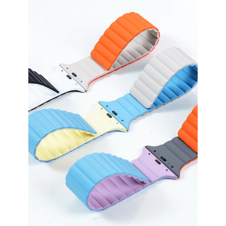 ห่วงซิลิโคนสายรัดแม่เหล็กสําหรับ A * people นาฬิกา 44 มม.40 มม.45 มม.49 มม.41 มม.38 มม.42 มม.สร้อยข้