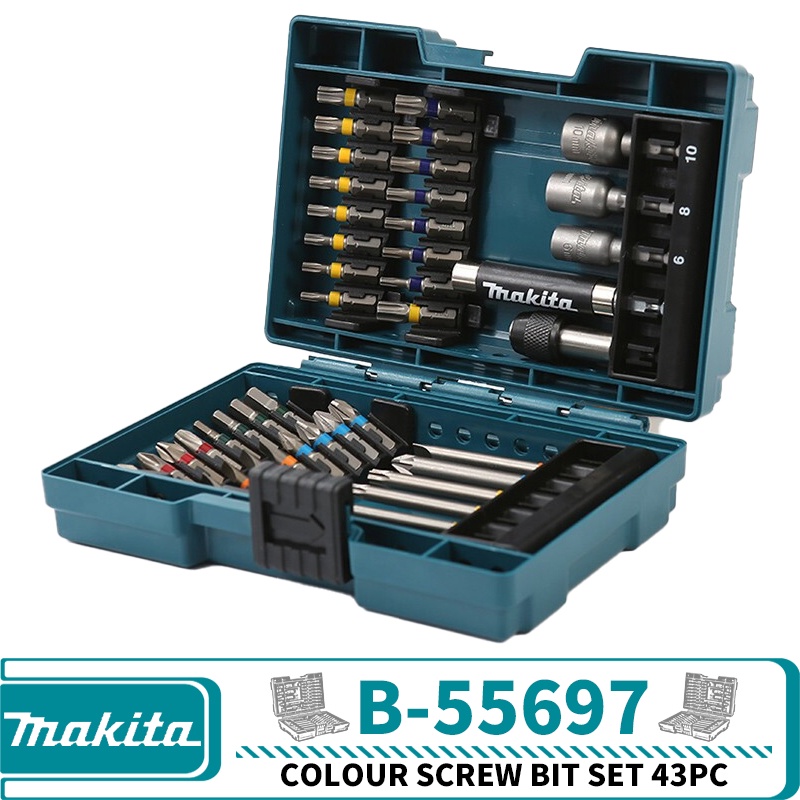 Makita B-55697 ชุดดอกสว่านสกรู 43 ชิ้น อุปกรณ์เสริม