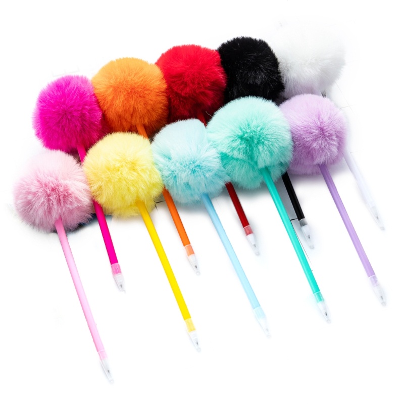 Doublebuy 10 ชิ้น Plush ปากกาลูกลื่นปากกาเขียนตลก Smooth to เขียนคริสต์มาส Stocking Fillers สําหรับเ