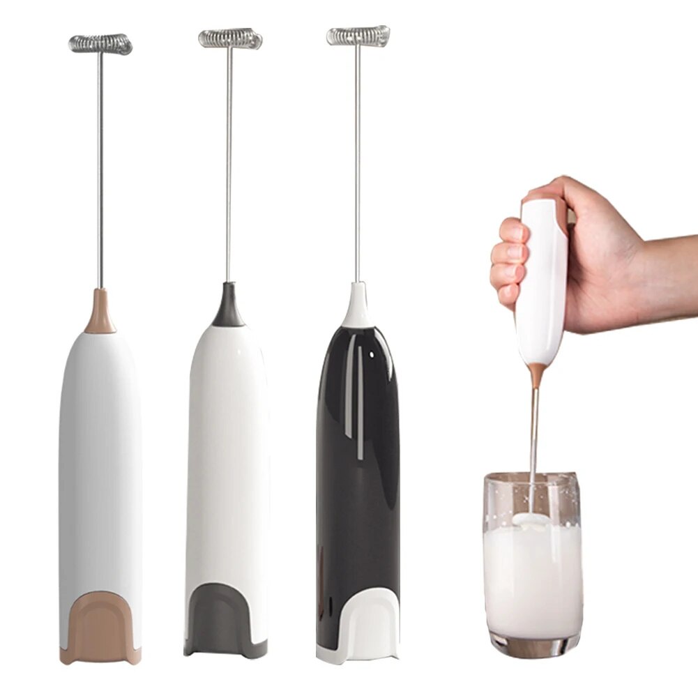 Electric Milk Frother Kitchen Drink Foamer Mixer Stirrer Coffee Cappuccino Creamer Whisk Frothy Blen