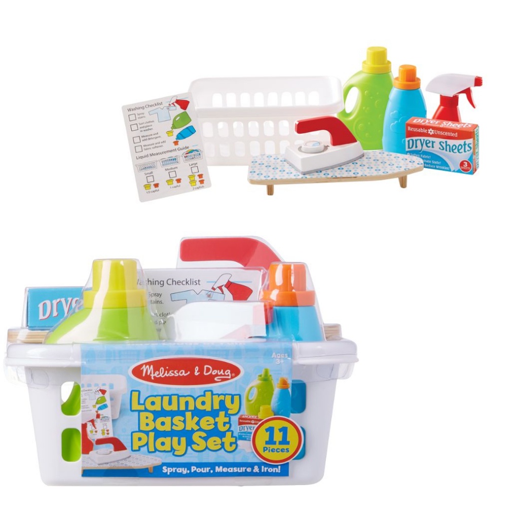 🔥ของแท้ USA🔥[ตะกร้า9ชิ้น] ชุดทำความสะอาด Melissa & Doug Spray Squirt & Squeegee Cleaning Play Set หล