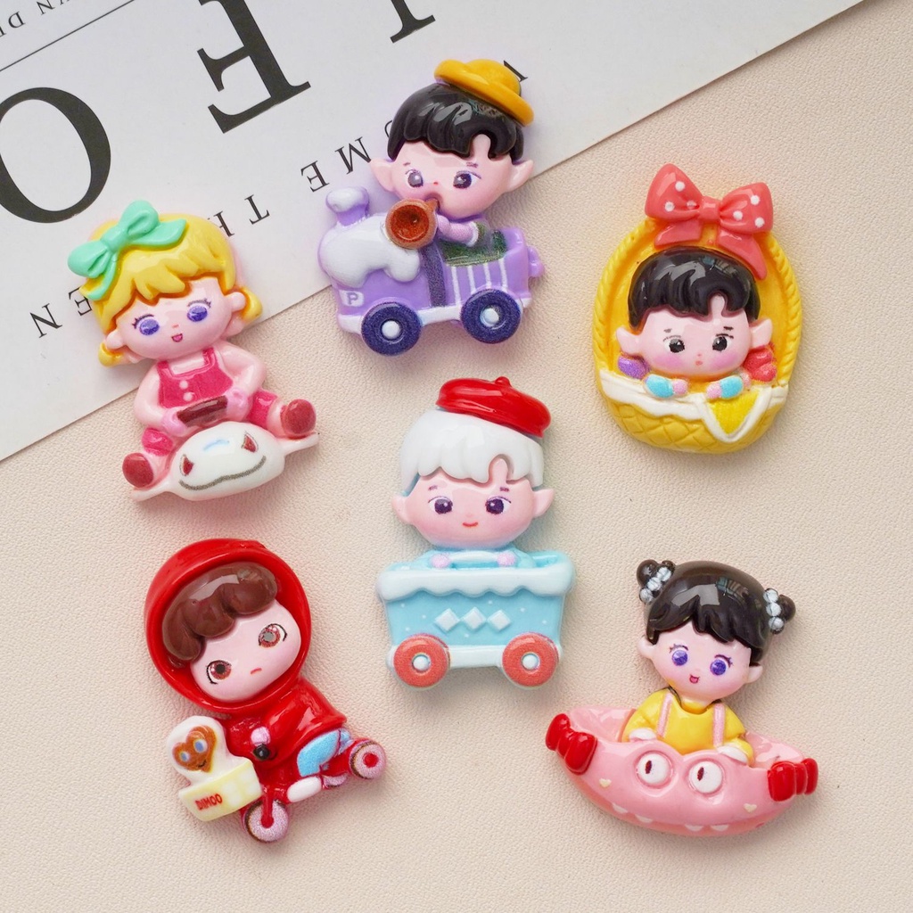 10ชิ้นน่ารักเวลาเด็กเรซิ่นเสน่ห์สําหรับ ทําเอง (3-69)