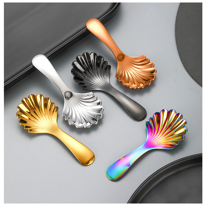 ช้อนส้อมสเตนเลส เกรด 304 ด้ามจับสั้น หัวกลม ขนาดเล็ก ของหวาน สําหรับเด็ก - รูปที่ 7