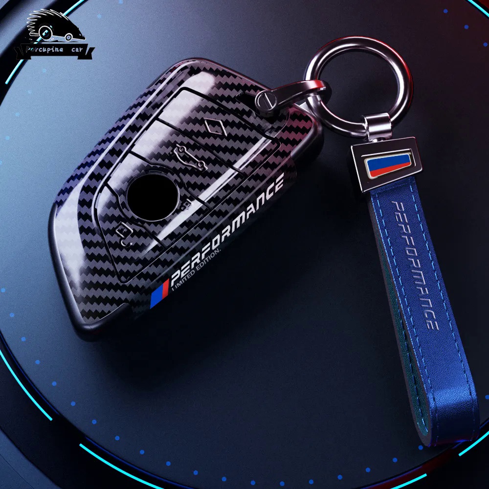 Carbon fiber Car Key Cover Case Shell For BMW X1 X3 X5 X6 X7 1 3 5 6 Series G20 G30 G11 F15 F16 G01 
