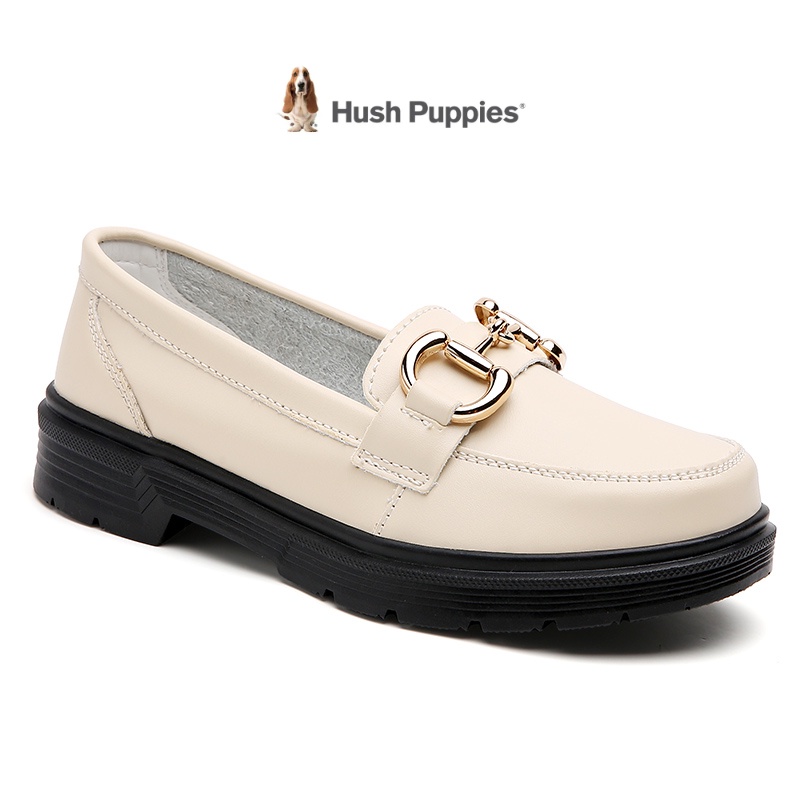 Hush Puppies รองเท้าหนังลําลอง ส้นแบน สําหรับผู้หญิง