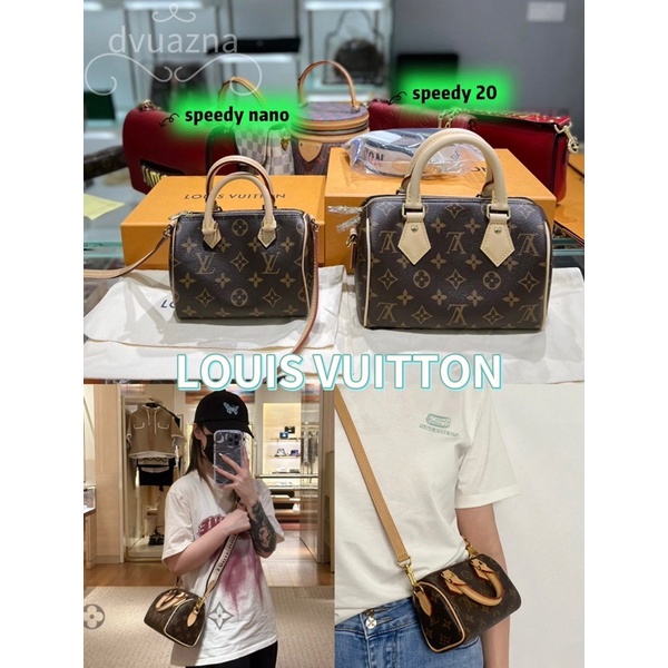 🚨สินค้าใหม่ จัดส่งทันทีค่ะ🚨 แบรนด์ใหม่ 100% ของแท้ LOUIS VUITTON / LV SPEEDY NANO / 20 กระเป๋าสะพายไ