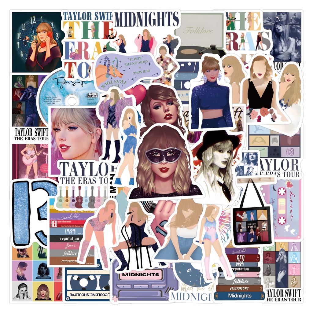สติ๊กเกอร์ PVC กันน้ํา Pop Diva Taylor Swift 50 ชิ้น