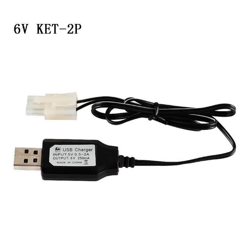 YXA RC รถ ShipRobot Charger EL-2P JST-2P L6 2-2P 3 5 มม.SM-2P 6V Charger USB
