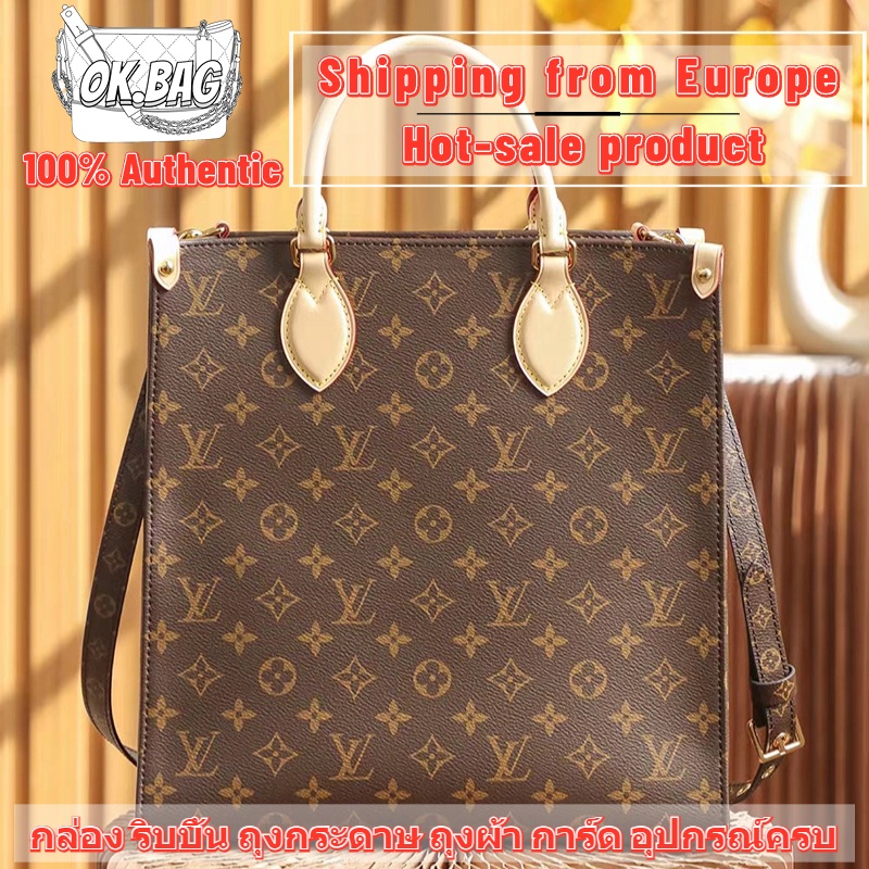 แบรนด์ใหม่และเป็นของแท้/หลุยส์วิตตอง Louis Vuitton Sac Plat PM Bag สุภาพสตรี กระเป๋าสะพายไหล่