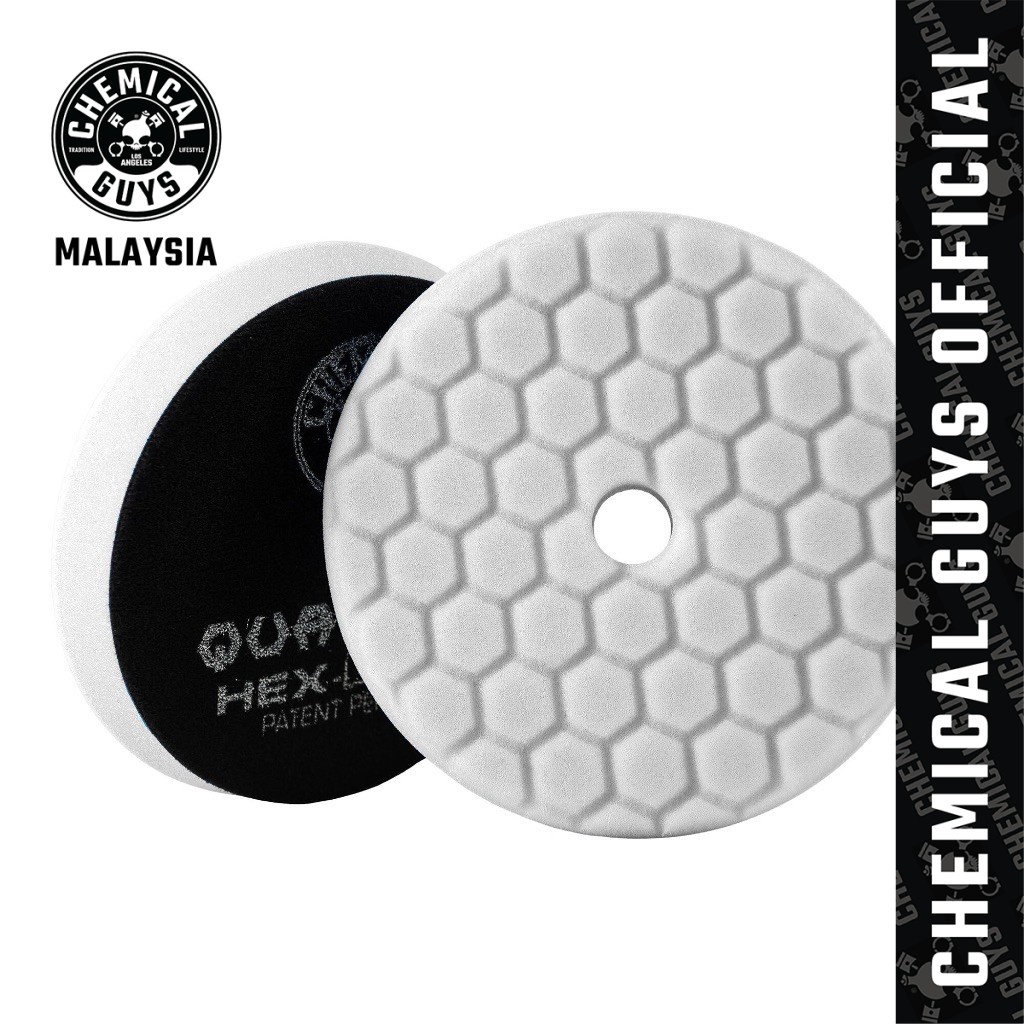 Chemical Guys Hex-Logic Quantum Light-Medium Polishing Pad สีขาว (5.5 นิ้ว)