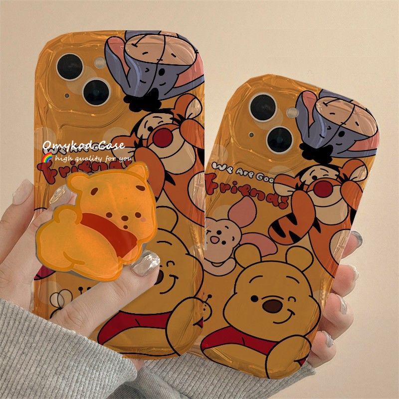 🌈Ready Stock🏆Realme C53 C55 A35 A33 A30 A25Y A20 A15 A11 8i 5 5i 5S 6i Cartoon Bear Phone Case &amp; Holder Soft Protection Back Cover