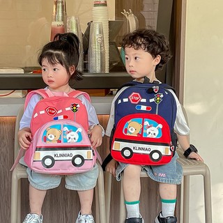 กระเป๋าลายการ์ตูน กระเป๋านักเรียนอนุบาลเด็กผู้ชายขนาดใหญ่กลางและเล็กสไตล์เกาหลีการ์ตูน3-6ขวบ5รถเด็กผู้ชายกระเป๋าเป้สะพาย