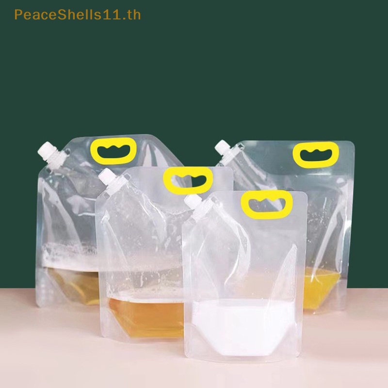 Peaceshells ถุงใส่เครื่องดื่ม แบบใส ใช้ซ้ําได้ 1 1.5 2.5 5 10 ลิตร 1 ชิ้น