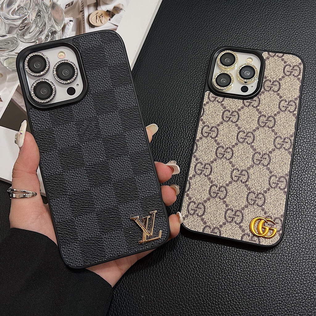 เคสโทรศัพท์มือถือหนัง ลายโลโก้ G Gold หรูหรา สําหรับ iPhone 15ProMax 14 13 12 11