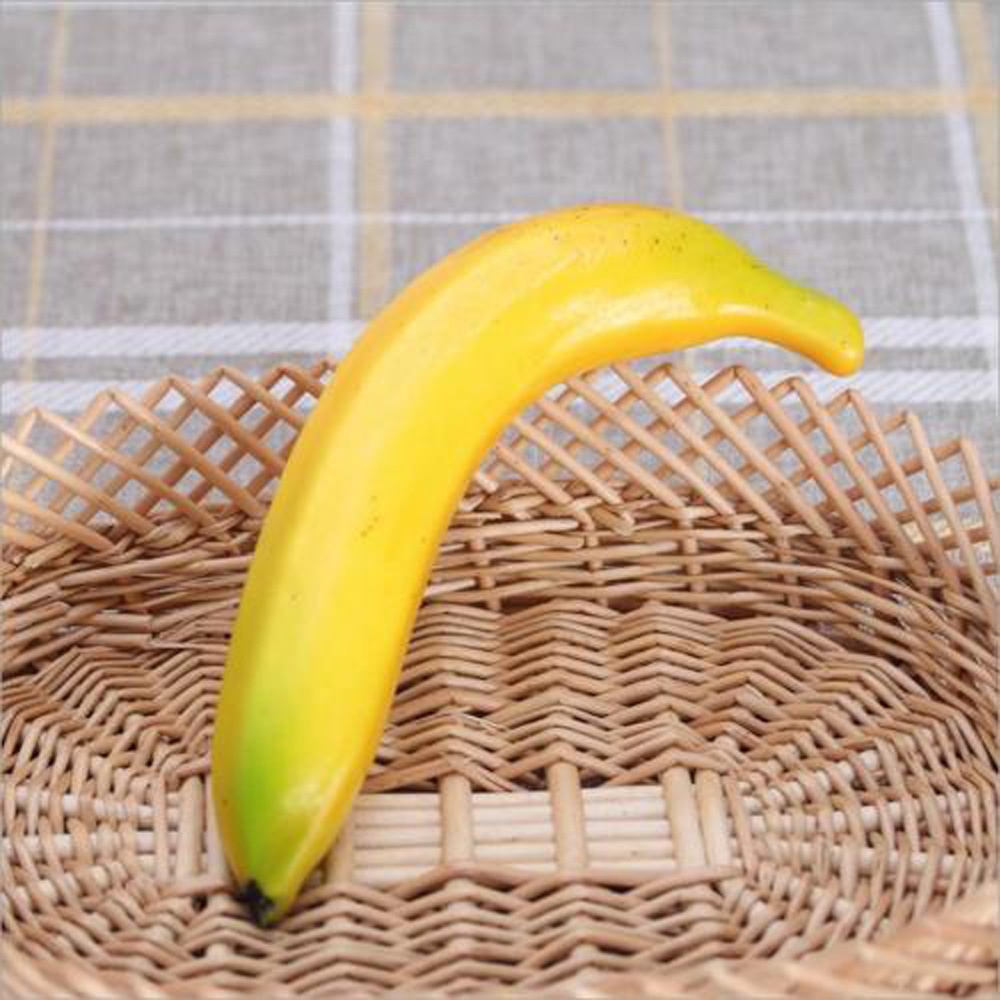 กล้วยปลอม พลาสติก น้ําหนักเบา พร็อพสําหรับตกแต่งบ้าน 6 ชิ้น