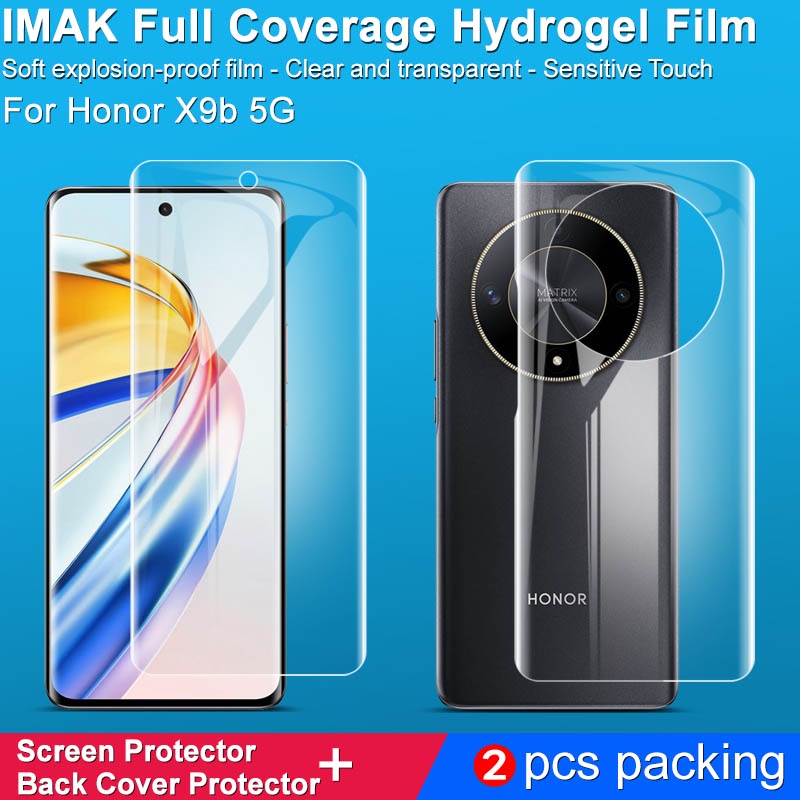Imak Honor X9B 5G Full Cover Screen Protector Soft Clear Back ฟิล์มไฮโดรเจล