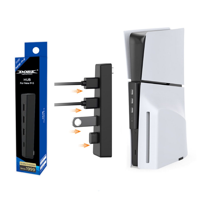 ฮับขยาย USB 4 พอร์ต ความเร็วสูง อุปกรณ์เสริม สําหรับ PS5 Slim Vertical Data USB Hub Playstation 5 Slim Game