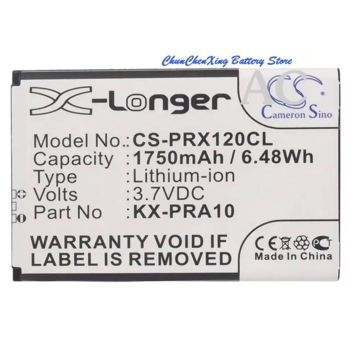 AC Cameron Sino 1750mAh Battery KX-PRA10 for Panasonic KX-PRX110, KX-PRX110GW, KX-PRX120, KX-PRX120G