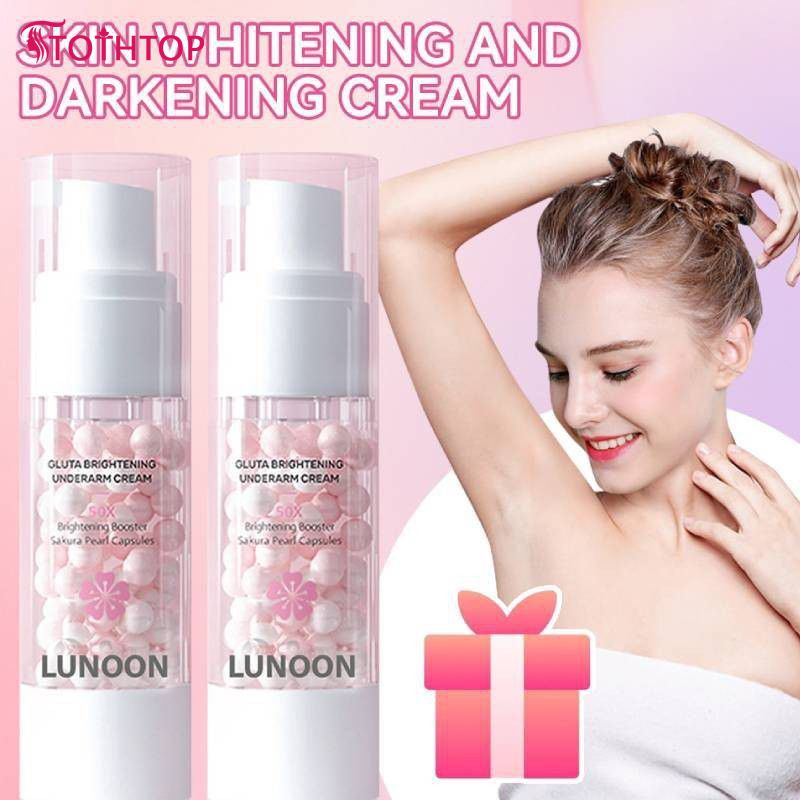 ซื้อ 1 แถม 1 Lunoon Sakura Underarm Whitening Cream Brightening Glutathione 5x Ceramide Body Lotion Pearl Moisturizer Cream 30g [TOP]