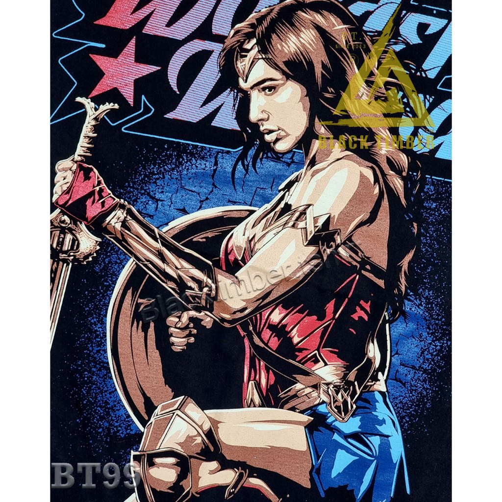 BT 99 เสื้อยืด สีดำ BT Black Timber T-Shirt ผ้าคอตตอน 100% สกรีนลายแน่น S M L XL XXL