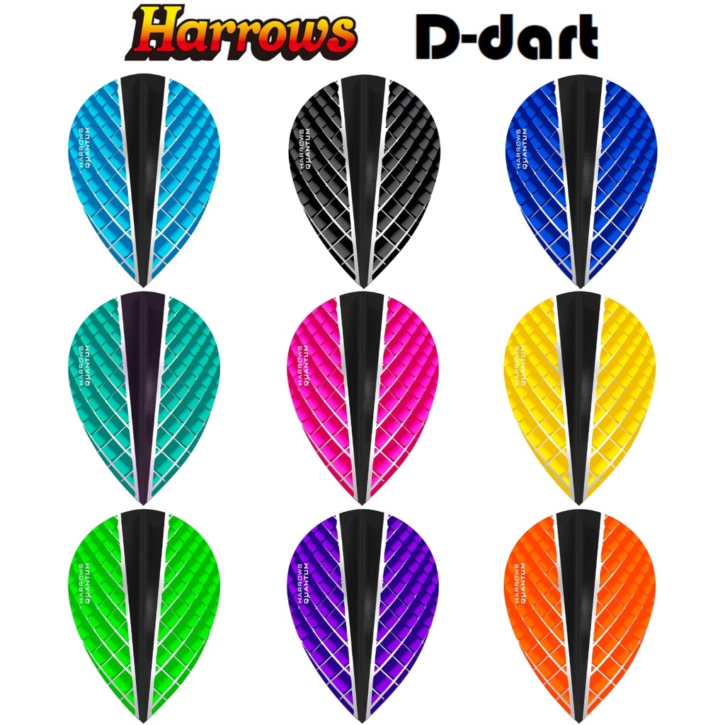 Harrows Dart Flights - PEAR 100 Micron 3D Effect Quantum X Dart Flights (SAYAP ARROW)