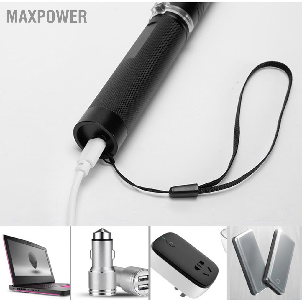 Maxpower ปากกาเลเซอร์โลหะแบบชาร์จไฟได้แบบ USB ปากกาเลเซอร์โลหะสีเขียวสำหรับตั้งแคมป์กลางแจ้งฉุกเฉิน