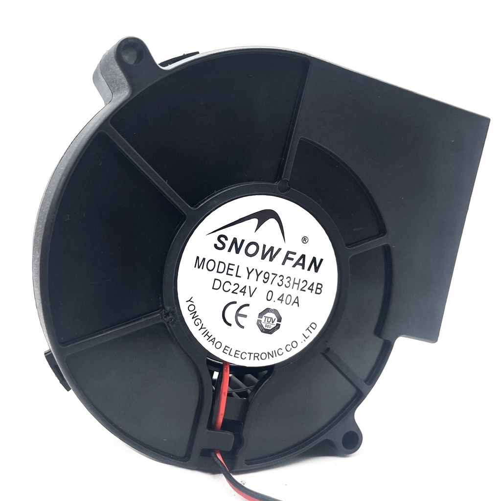 SNOWFAN 9733 24v Double Ball Turbo Fan Blower Cooling พัดลมแรงเหวี่ยง YY9733H24B
