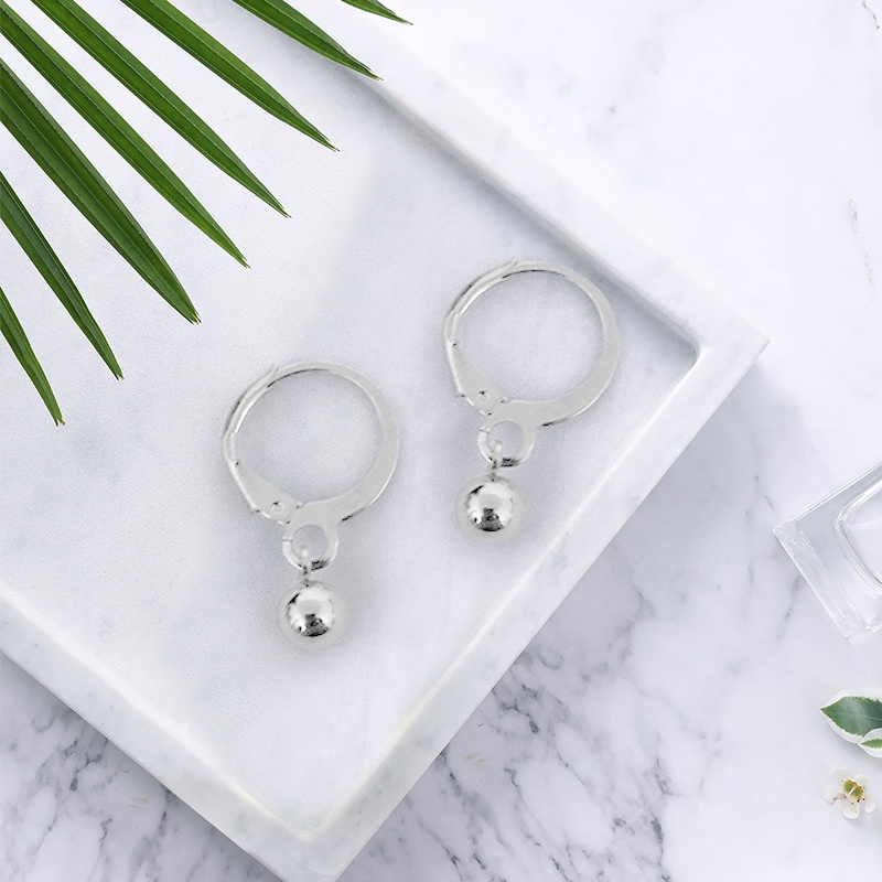 พร้อมส่งต่างหูทรงกลมมินิเกาหลีแฟชั่นหวานละเอียดอ่อนเครื่องประดับสำหรับผู้หญิงเรียบง่ายเข้ากับทุกการแ
