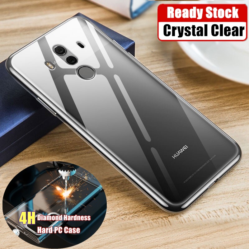 สําหรับ Huawei Mate 10 Pro BLA-L09 L29 A09 คริสตัลใส ทนทาน เคสอะคริลิคแข็ง ไม่เคยขีดข่วน สีเหลือง ฝาหลัง