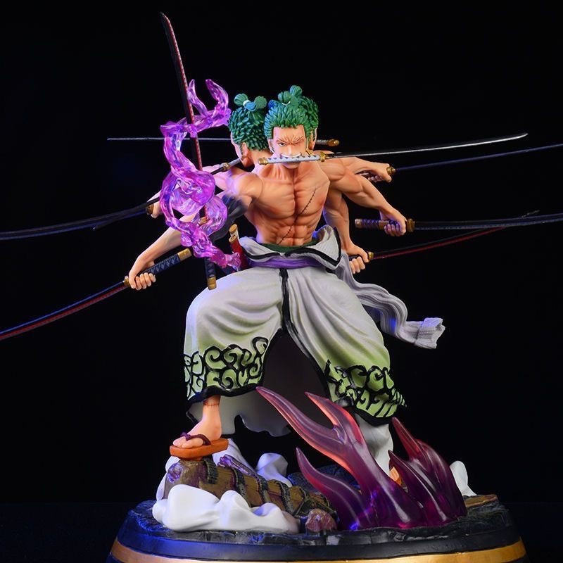 Pirate MRJ Zoro รูป Wano Country Demon อินเทรนด์เก้าดาบ Asura Zoro gk ชุดเครื่องประดับ