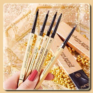 ดินสอเขียนคิ้วกันน้ำ 2 in 1 หัวเรียวเล็ก มีแปรงปัดคิ้วในตัว ติดทนนาน สีน้ำตาลเข้มธรรมชาติ