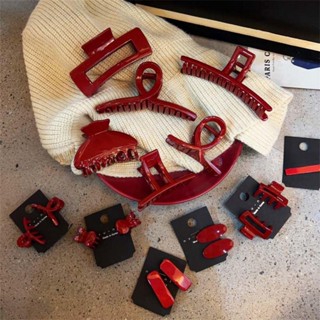 Jojo COCO กิ๊บติดผมไม้กางเขน สีแดง สไตล์เกาหลี สําหรับผู้หญิ…