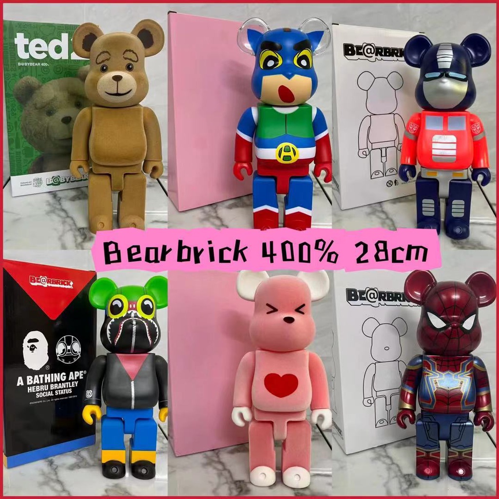 Bearbrick บล็อคตัวต่อไวนิล รูปหมี Violent 400% สําหรับตกแต่ง