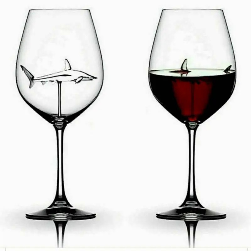 Glass Cup European Crystal Glass Shark Red Wine Glass Cup wine bottle Glass High Heel Shark Red Wine