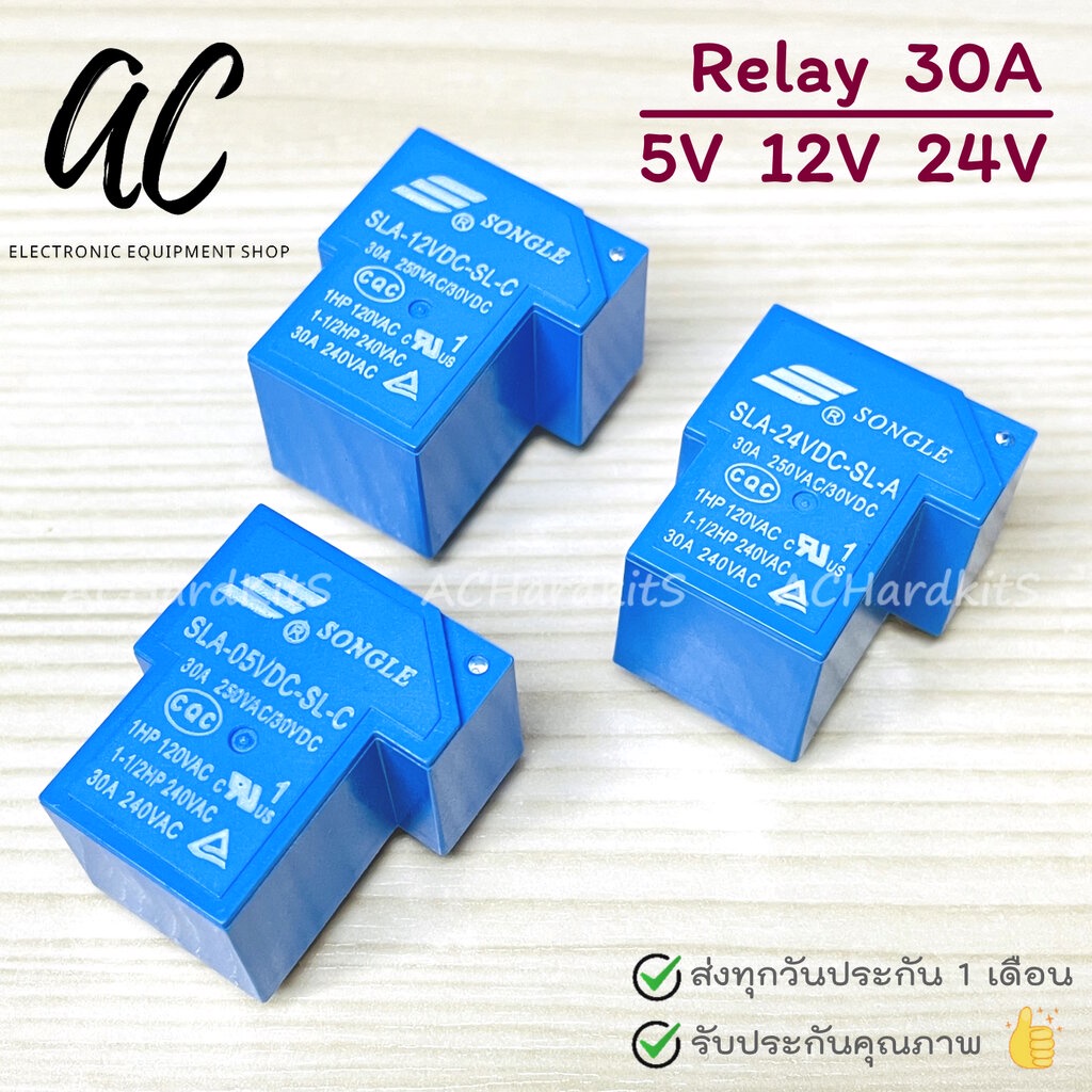 Relay 30A 5V 12V 24V รีเลย์ 30A 250V