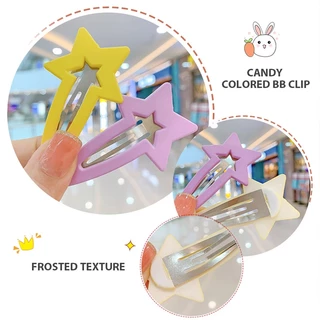 COD-ในไทย💖1บาท กิ๊ฟติดผม Candy Color Frosted BB Clip แฮนด์เมด DIY คลิปหนีบผมสำหรับเด็ก-Kri