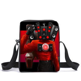 2023 แฟชั่นใหม่ Skibidi Toilet Man กระเป๋าสะพายอะนิเมะกระเป๋…