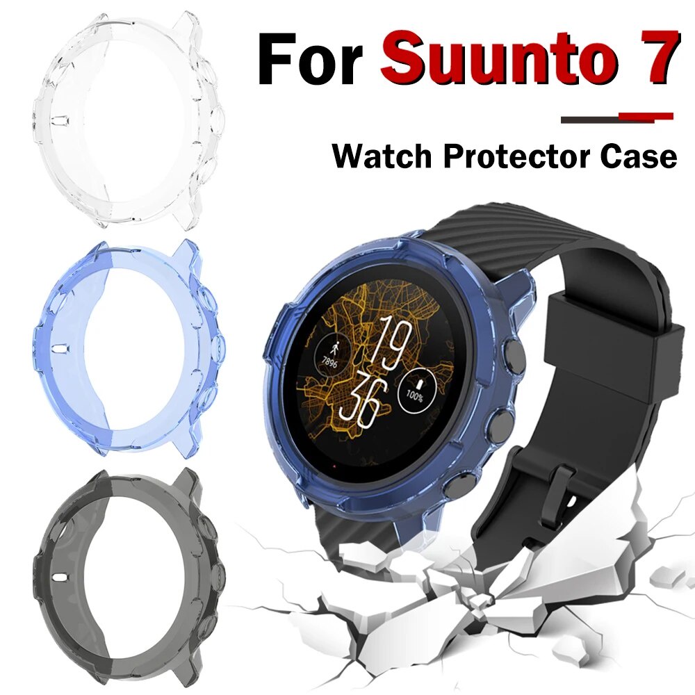 เคสป ้ องกันสําหรับ Suunto 7 GPS กีฬาคุณภาพสูง TPU ฝาครอบ slim Smart Watch กันชนสําหรับ Suunto7 Smartwatch