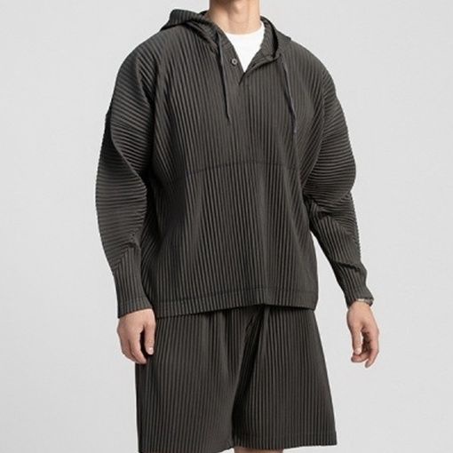 มิยาเกะ จีบ ไม่เป็นทางการ โปรไฟล์ เสื้อกันหนาวหลวมบอดี้สูทเยาวชนญี่ปุ่นเสื้อผ้าผู้ชาย