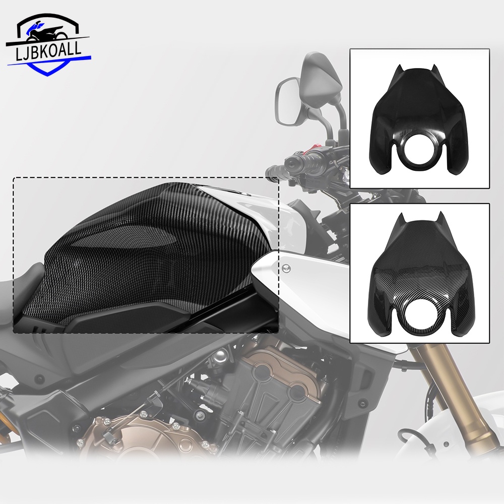 LJBKKOALL สําหรับ HONDA CB650R CBR650R ด้านหน้าถัง Airbox ฝาครอบการใช้แก๊สป้องกัน 2019 2020 2021 2022 2023 2024 2025 CBR CB 650R อุปกรณ์เสริมมอเตอร์คาร์บอน
