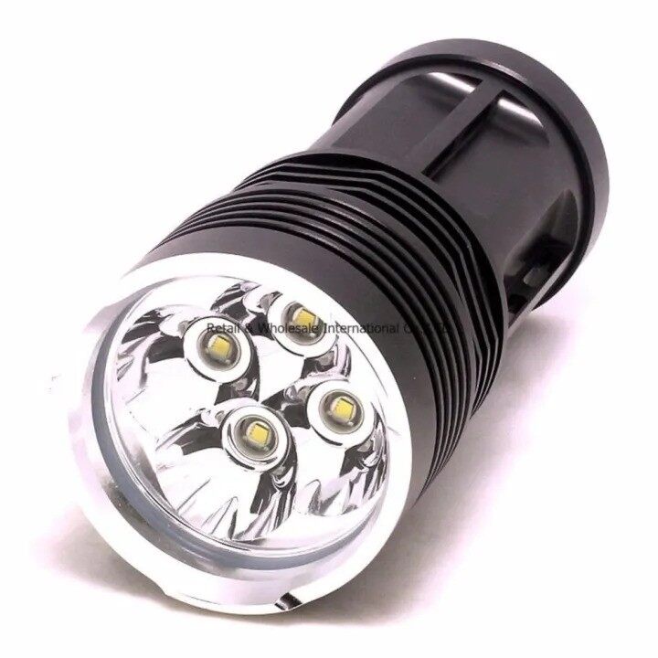 ไฟฉาย 4 ตา SKYRAY 4 x Cree XM-L2-T6 LED 6800 LM มาพร้อมแบตเตอรี่และแท่นชาร์จ (1389)