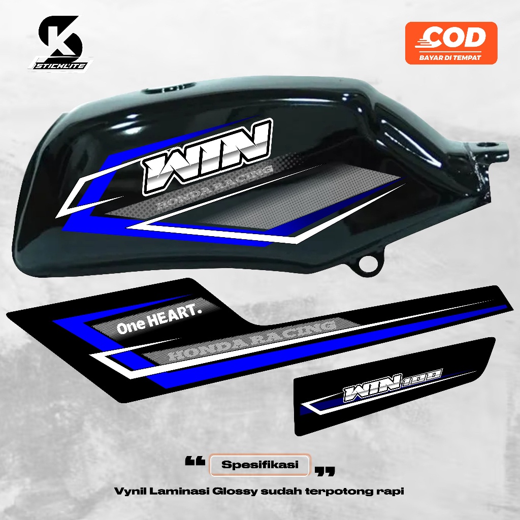 สติ๊กเกอร์เส้น Win 100 34 เส้น การเปลี่ยนแปลงแถบร่างกาย HONDA WIN STRIPING