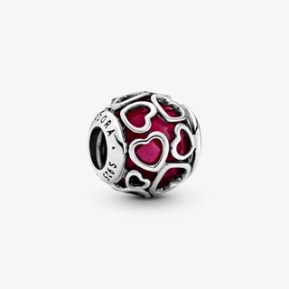 สร้อยข้อมือ charm ลูกปัดดอกไม้และตกแต่งแบบย้อย สเตอร์ลิงซิลเวอร์ S925 DIY