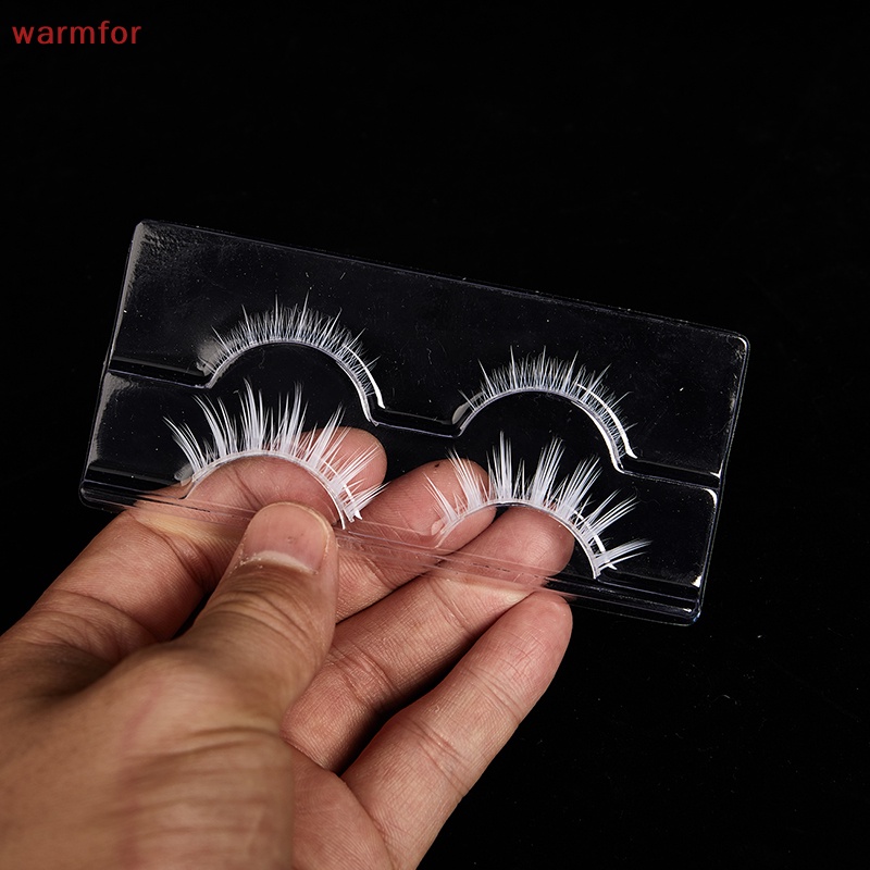 (warmfor) ขนตาปลอม แบบนุ่ม สีขาว 2 คู่