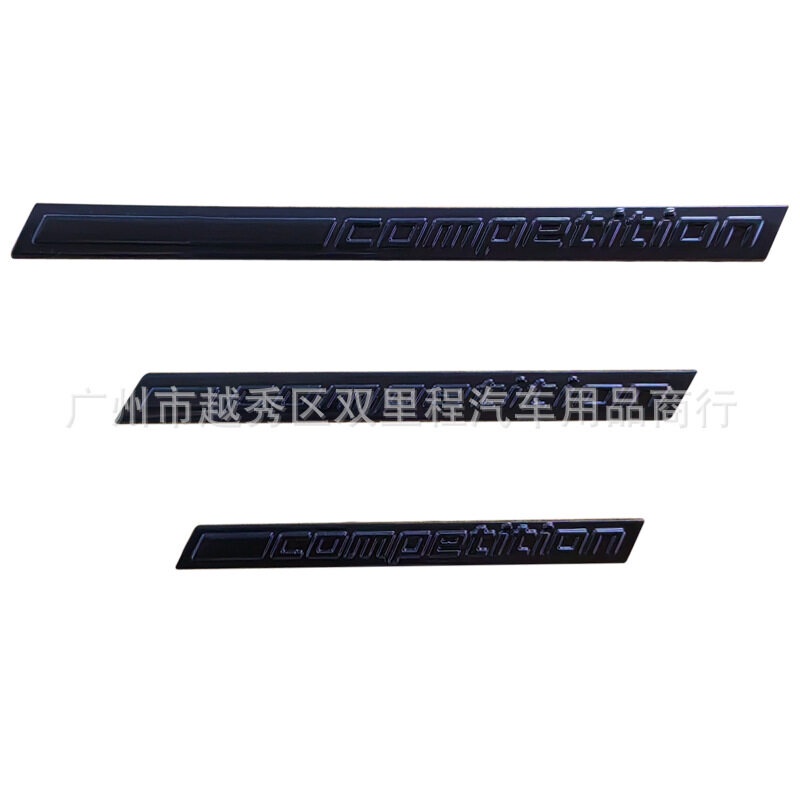 โลโก้ COMPETITION สําหรับ BMW ด้านหลังสัญลักษณ์รถด้านข้างป้ายสติกเกอร์สีดํา X1M X3M X4M X5M X6M X7M 