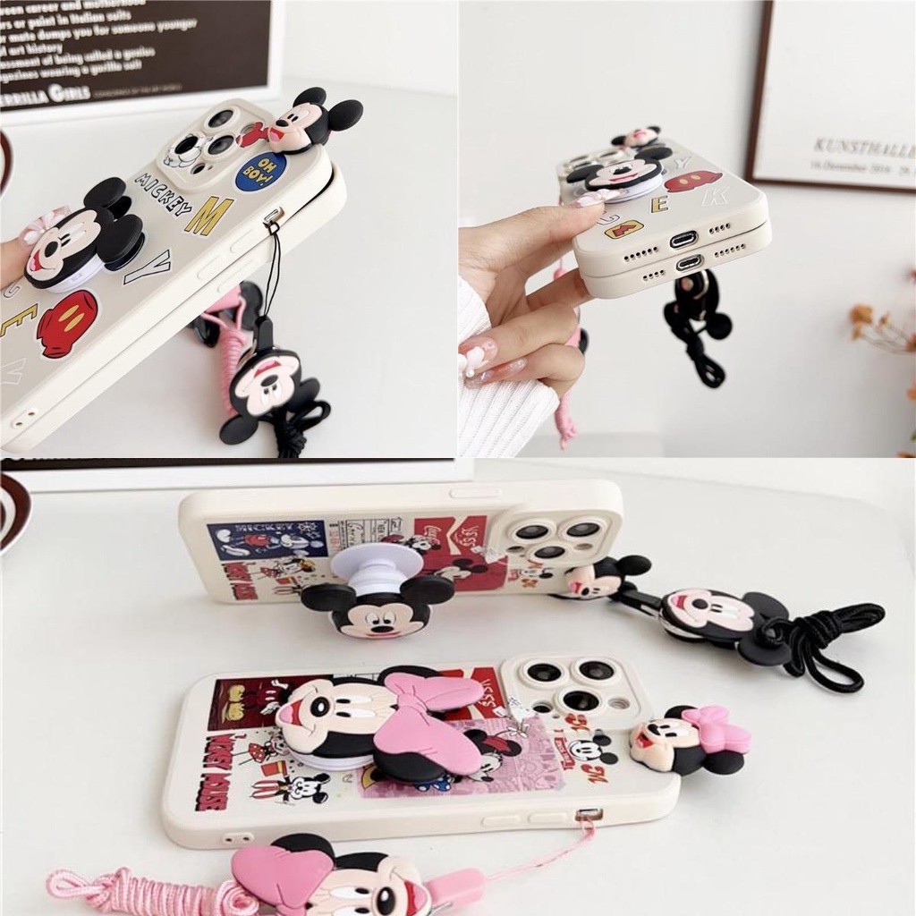 3D น่ารัก การ์ตูน เคส For Huawei Nova 8SE 8 8Pro 7SE 7 7Pro 7i Mate9 Pro Y7Pro Y9 Prime 2019 เคสมือถือ 3D Pupil eye Cute Cartoon Carry a doll Disney Minnie Mickey Protective Cover Soft TPU Case