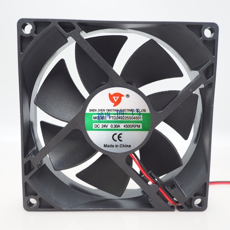 Ytd249225S04501 9CM 24V 0.30A 4500RPM เครื ่ องเชื ่ อมพัดลมระบายความร ้ อน